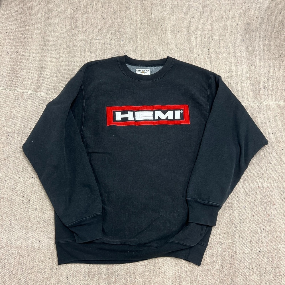 Vintage Chrysler Hemi Sweatshirt Mens Large Black 2000s Y2K